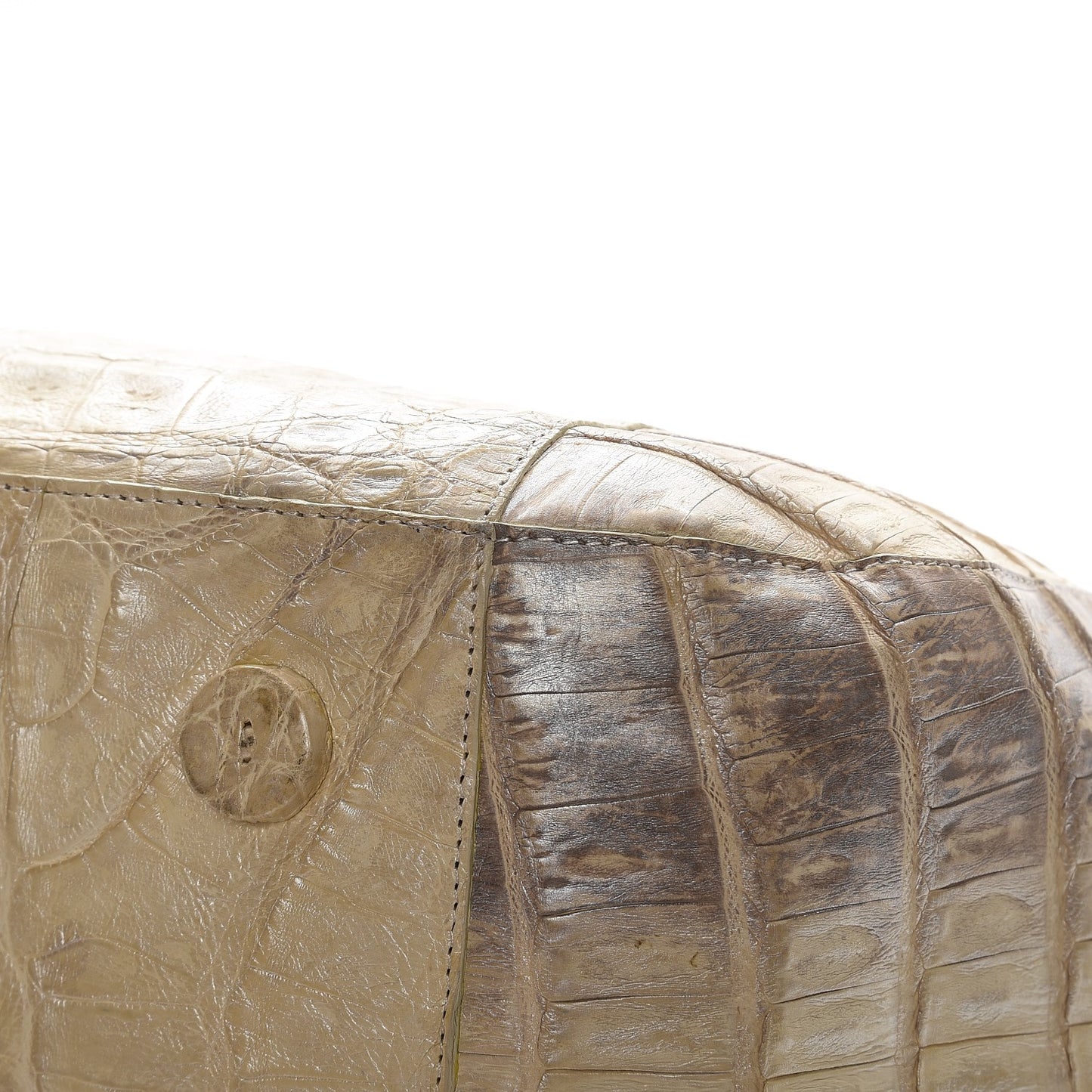 Crocodile Tote Silver