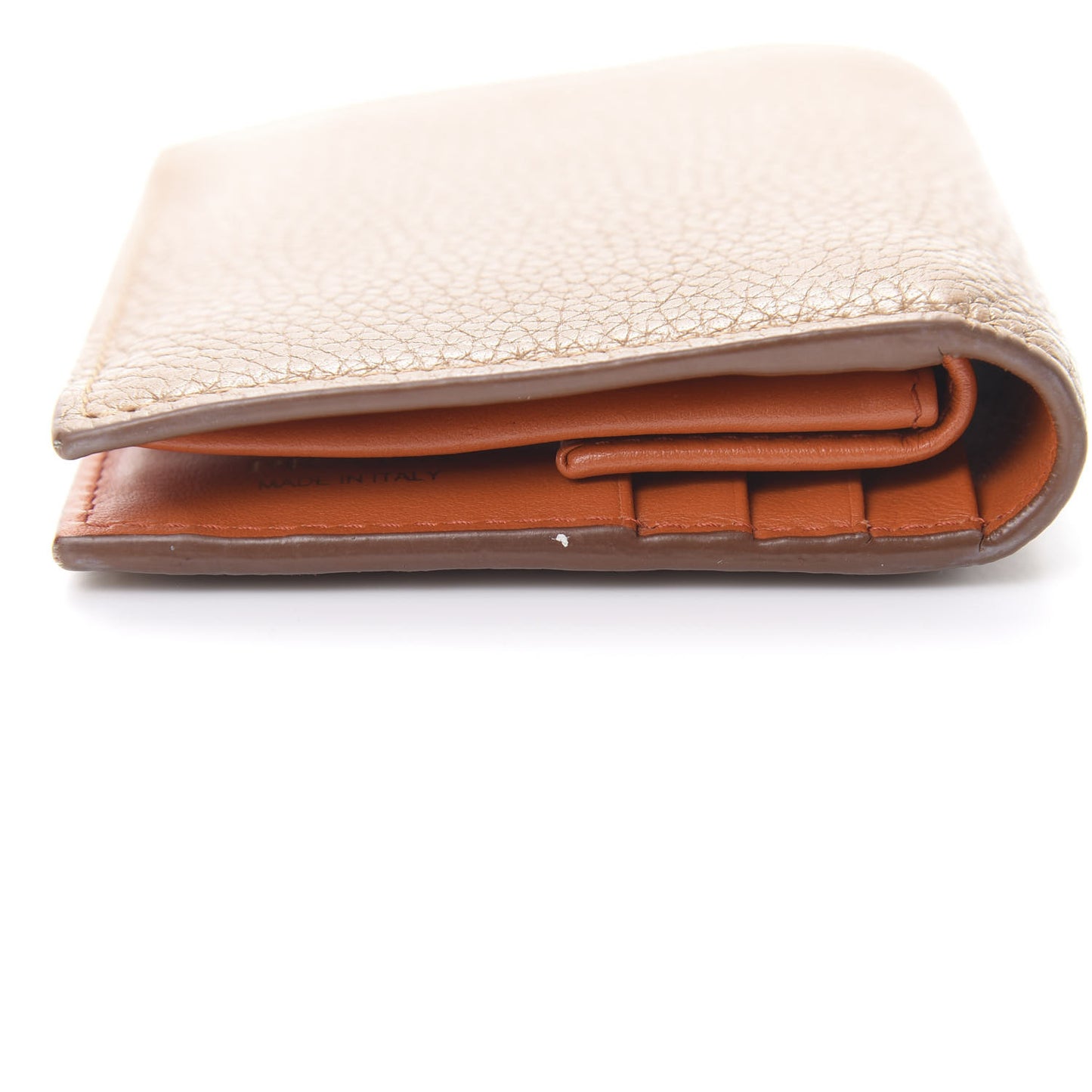 Vitello Daino Small Bi-Fold Wallet Caramel