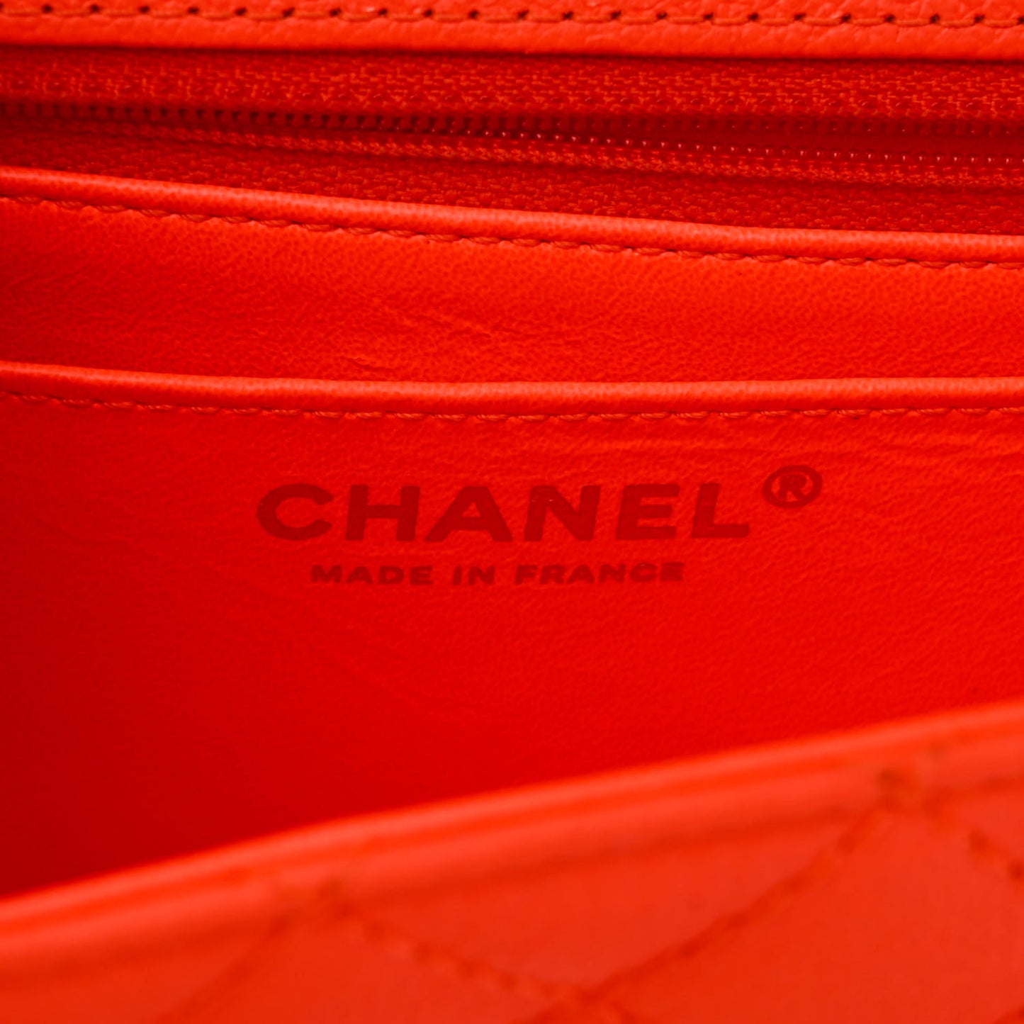 Goatskin Quilted 2.55 Reissue Mini Flap Orange