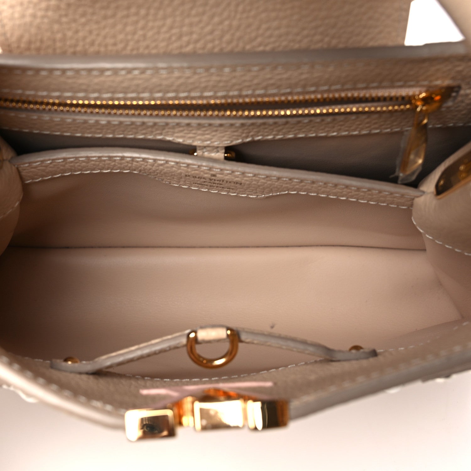 Louis Vuitton Taurillon Mechanical Flowers Smile Capucines BB Beige 5 of 9