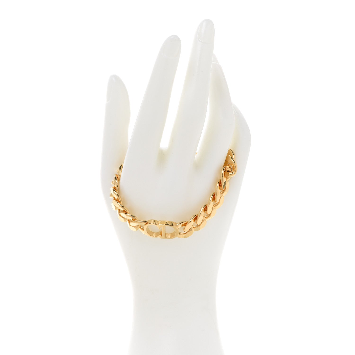 Christian Dior Metal Danseuse Etoile Chain Bracelet Gold 2 of 6