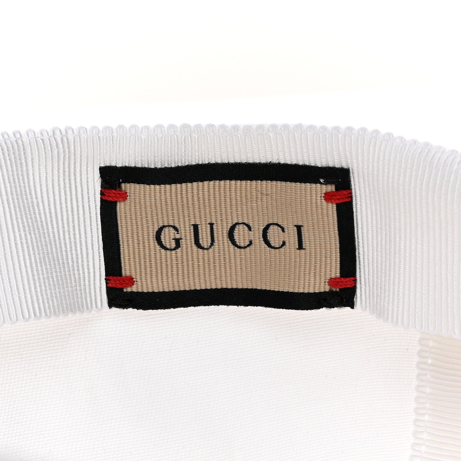 Gucci Canvas Embroidered Logo Baseball Hat M White 8 of 9
