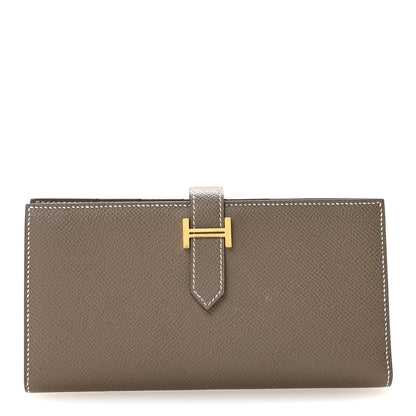 Hermes Epsom Bearn Gusset Wallet Etoupe 7 of 8