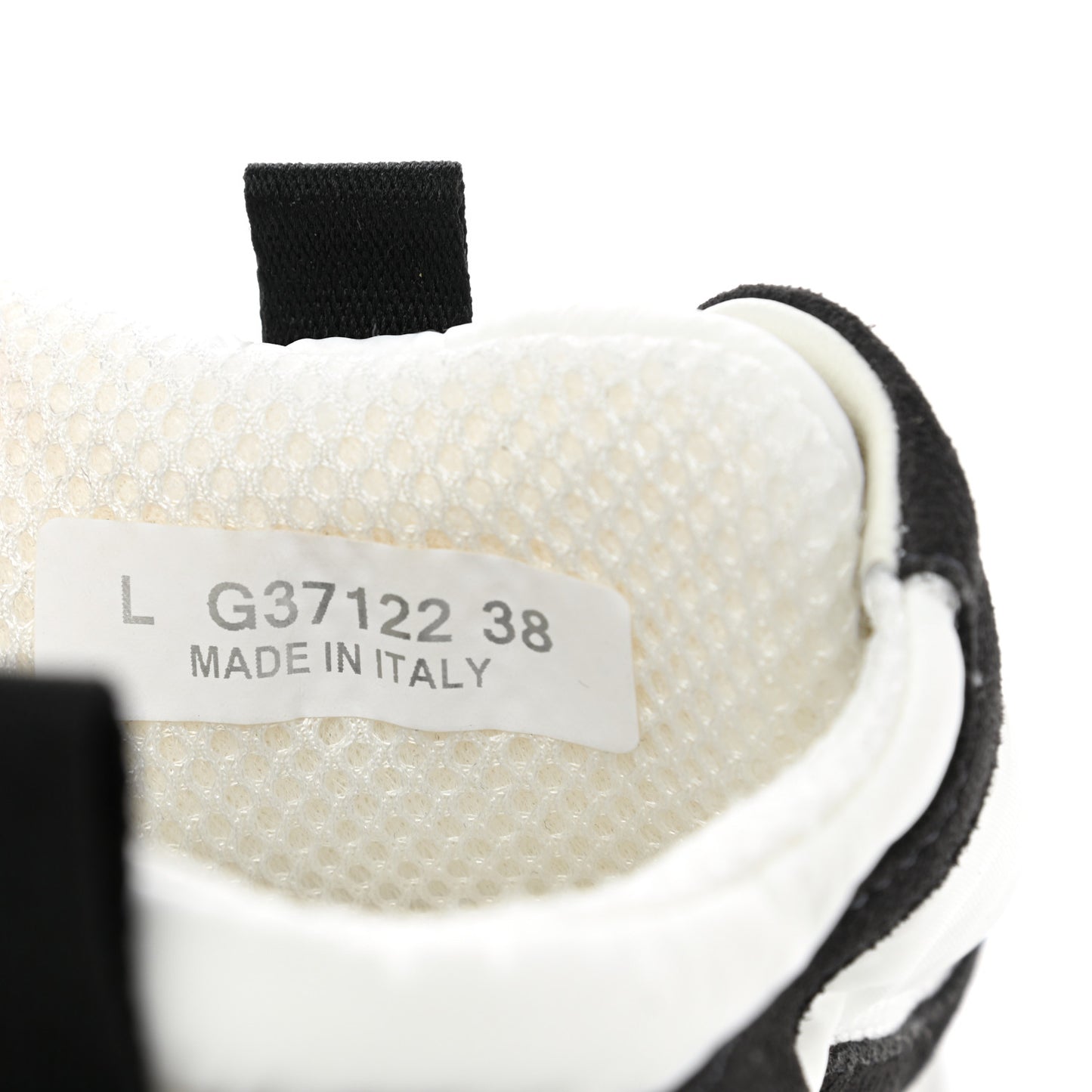 Nylon Suede Calfskin CC Sneakers 38 White Dark Grey
