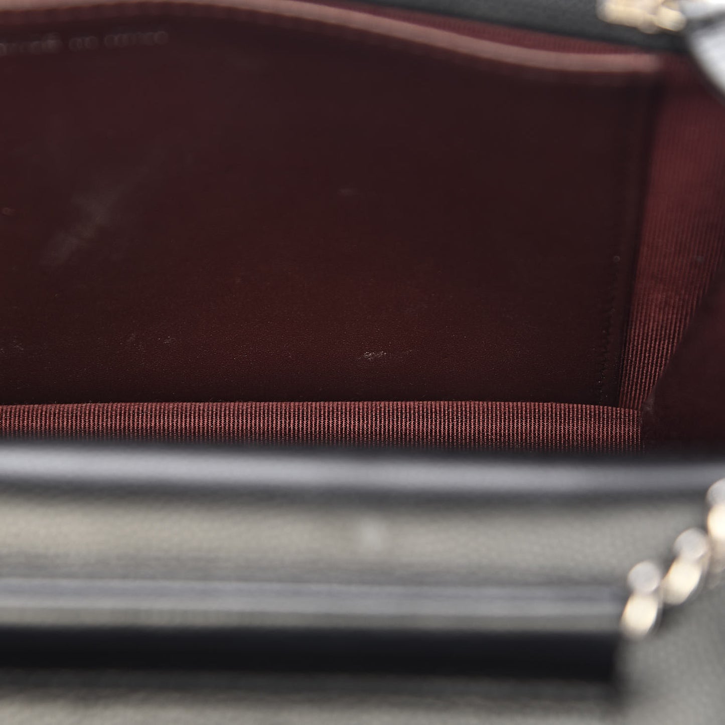 Caviar Chevron Quilted Wallet On Chain WOC Black