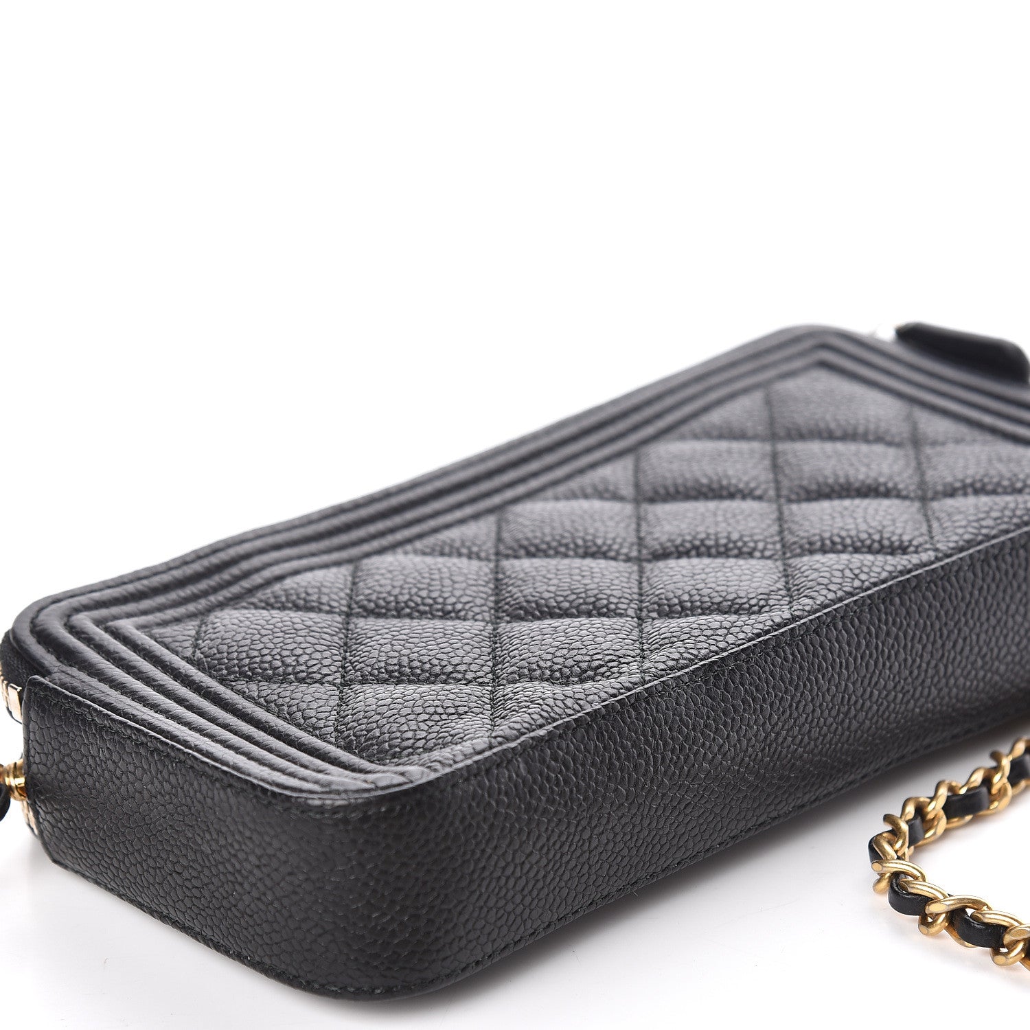 Chanel Caviar Quilted Small Boy Clutch With Chain Black 13 of 16