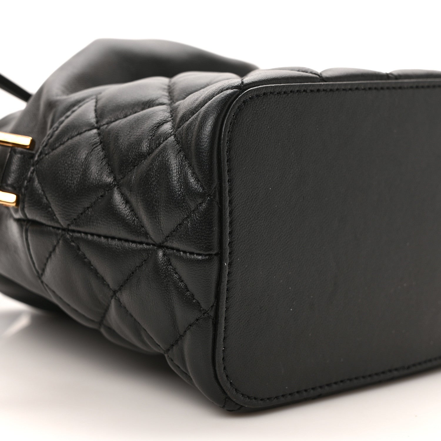Versace Nappa Quilted Medusa Bucket Bag Black 7 of 8