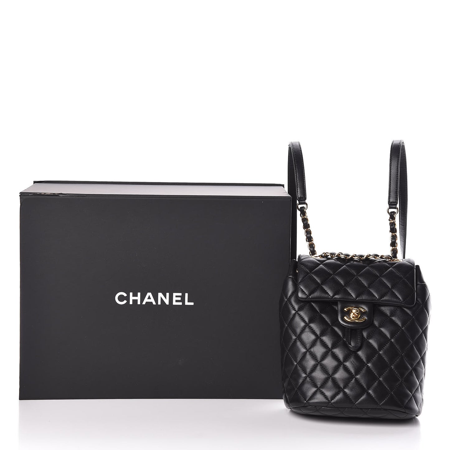 Calfskin Quilted Mini Urban Spirit Backpack Black