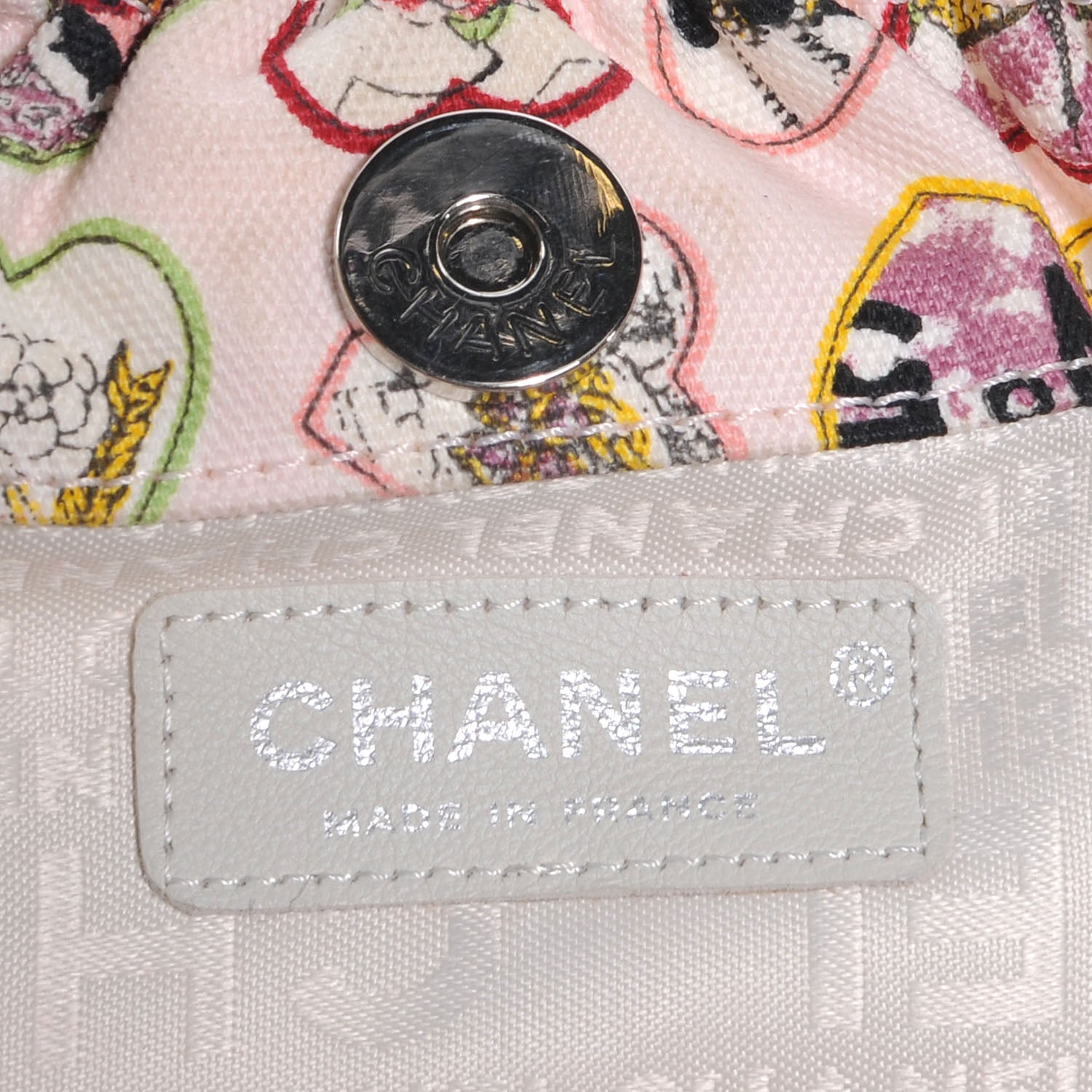 Chanel Canvas Coco Hearts Handbag Pink 6 of 7