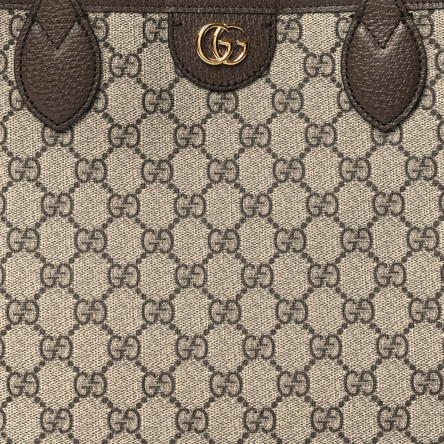 Gucci GG Supreme Monogram Textured Calfskin Medium Ophidia Shoulder Tote Bag Beige Ebony New Acero 8 of 12