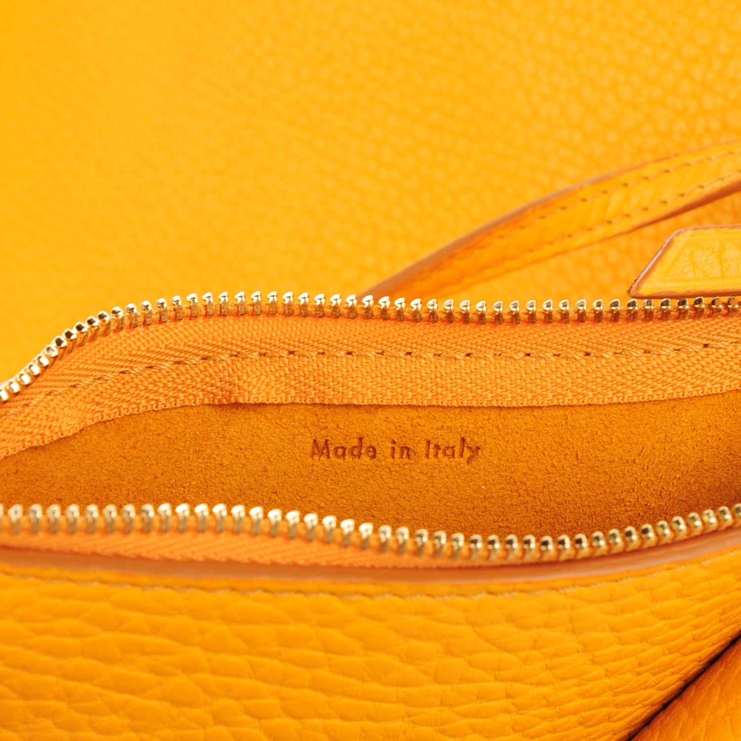 Celine Crisped Calfskin Medium Hobo Saffron 6 of 7