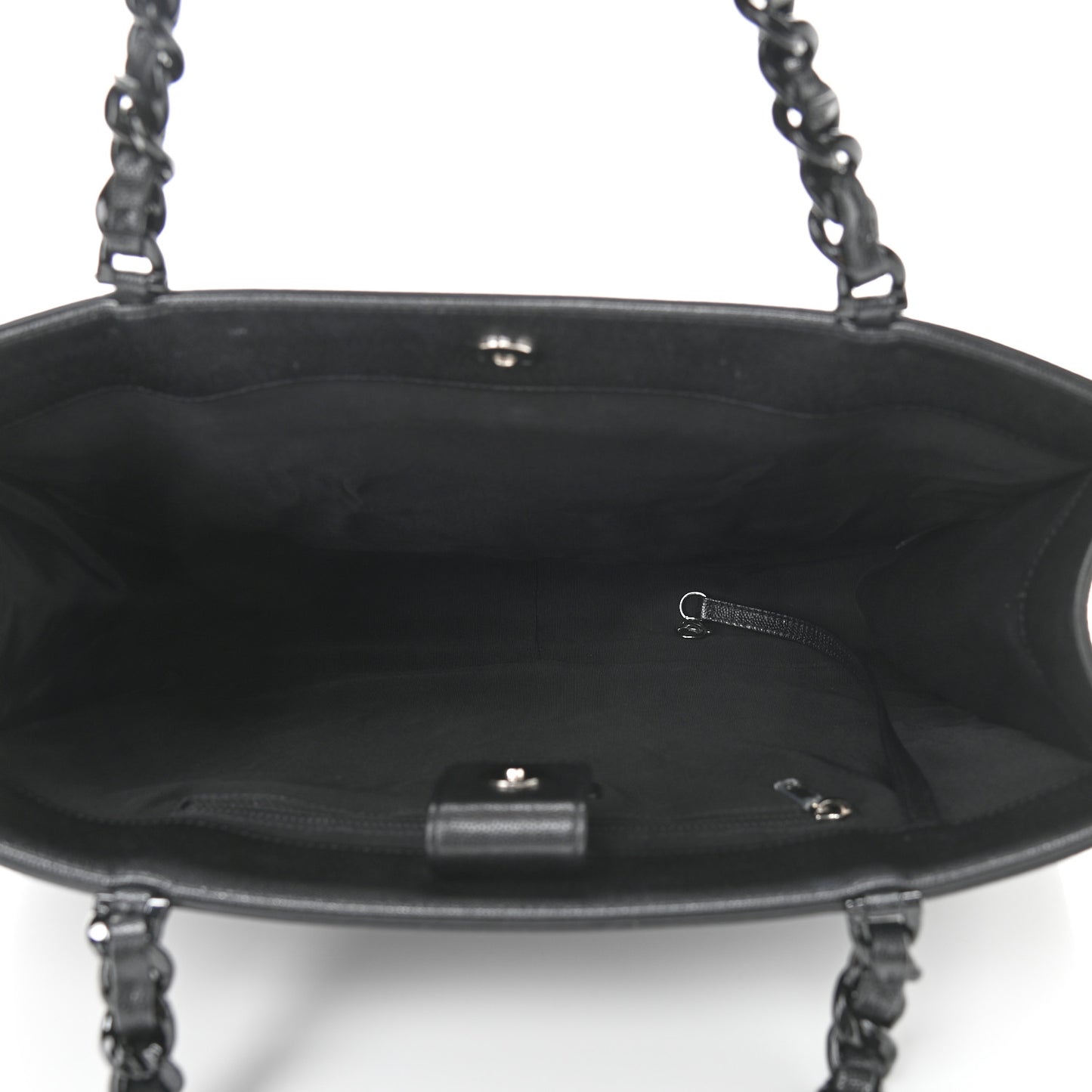 Caviar Quilted My Everything Large Shopping Tote Black