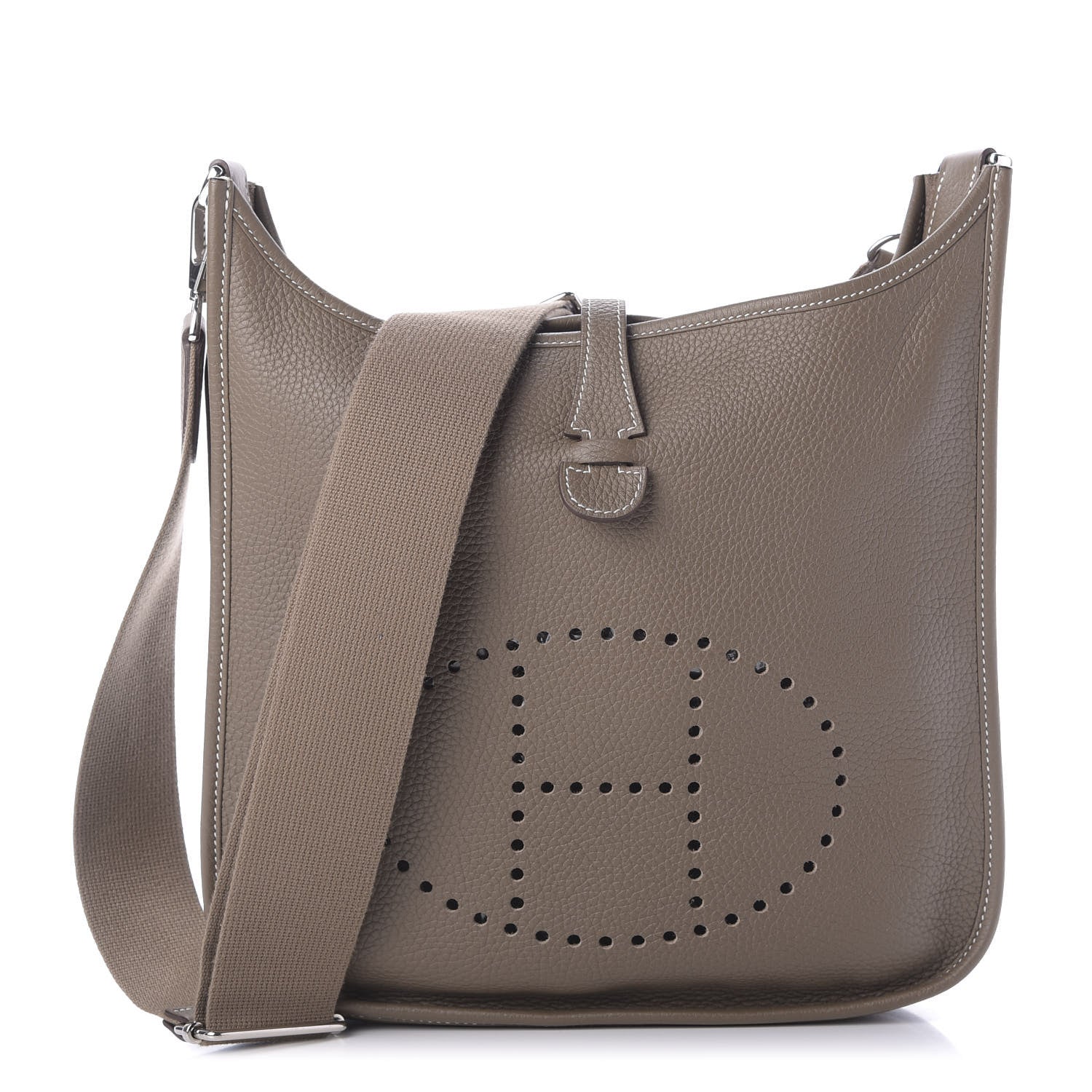 Hermes Taurillon Clemence Evelyne III PM Etoupe 2 of 9