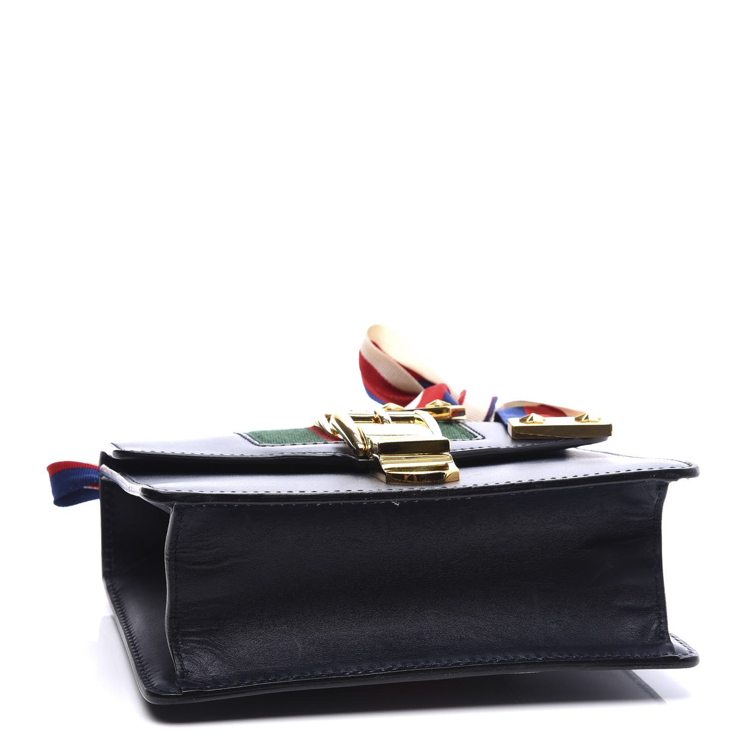 Gucci Calfskin Mini Sylvie Chain Shoulder Bag Black 3 of 14
