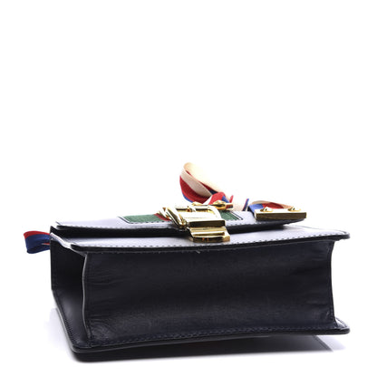 Gucci Calfskin Mini Sylvie Chain Shoulder Bag Black 3 of 14
