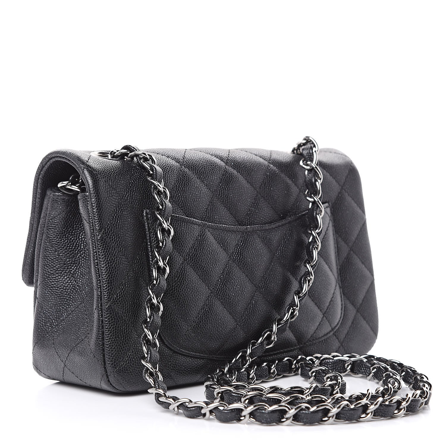 Chanel Iridescent Caviar Quilted Mini Rectangular Flap Black 3 of 11