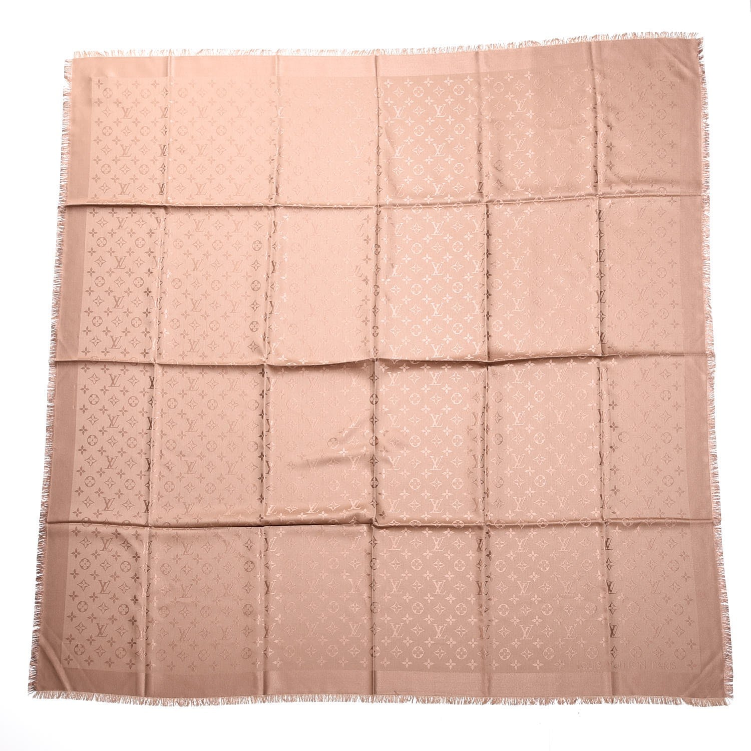 Louis Vuitton Silk Wool Monogram Shawl Dune 1 of 4