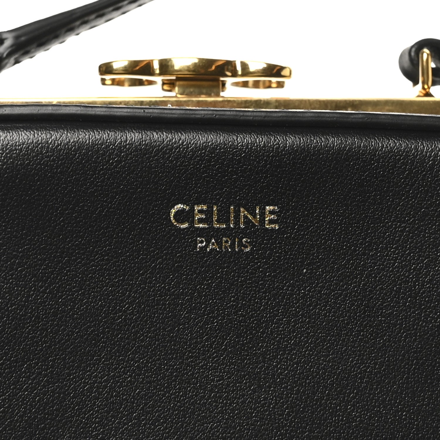 Celine Shiny Calfskin Lana Triomphe Minaudiere Black 6 of 9