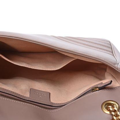Gucci Calfskin Matelasse Medium GG Marmont Shoulder Bag Porcelain Rose 4 of 9