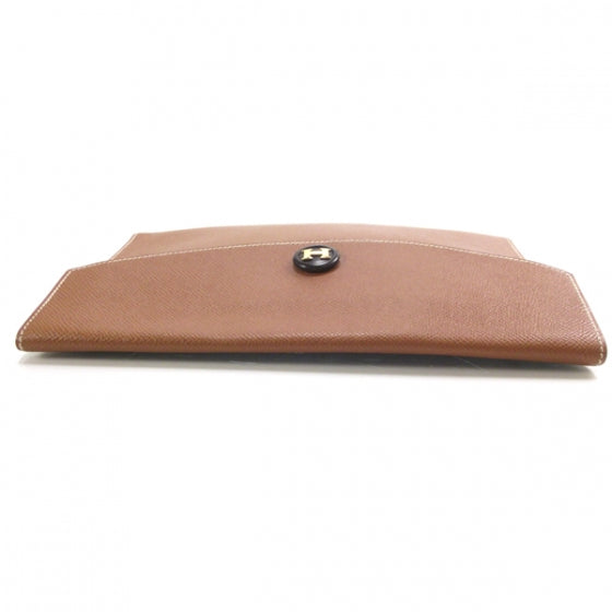 Hermes Epsom Leather Rio Clutch Gold 5 of 10