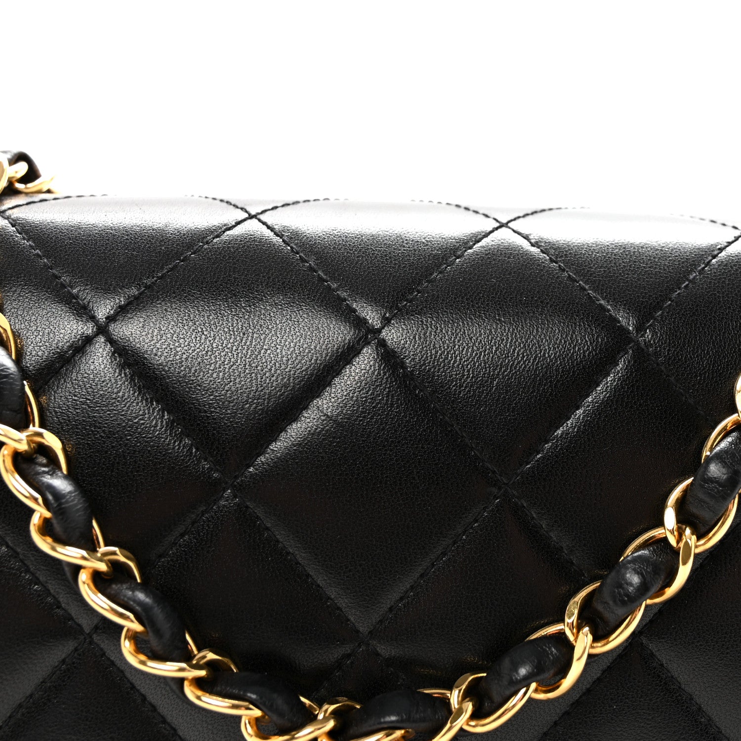 Chanel Lambskin Quilted Medium Single Flap Black 8 of 10