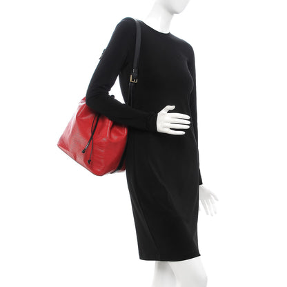 Louis Vuitton Epi Petit Bi-Color Noe Castillan Red Black 2 of 11