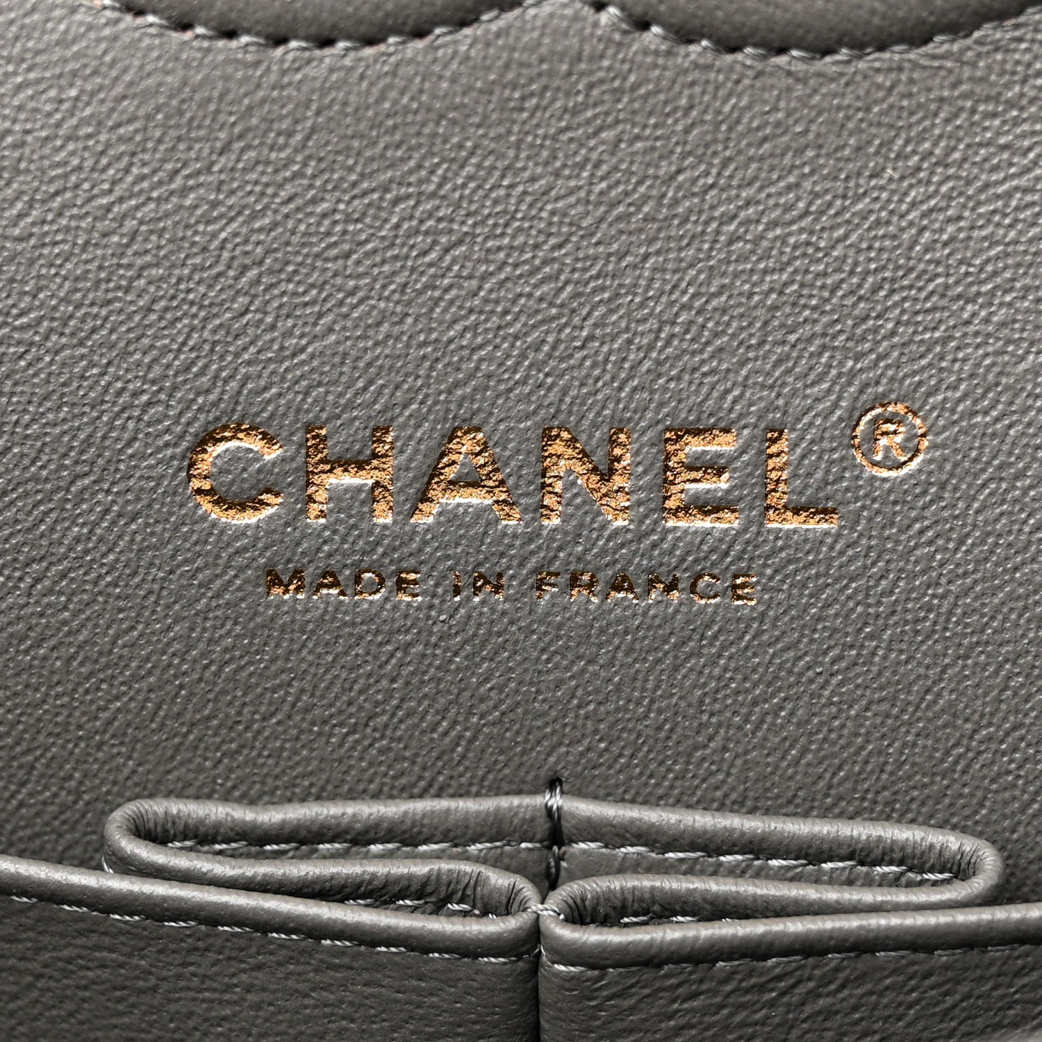 Chanel Caviar Chevron Quilted Medium Double Flap Dark Grey 6 of 11