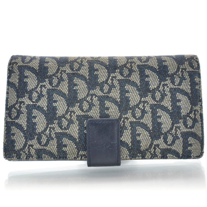 Christian Dior Monogram Charm Wallet Navy 1 of 8