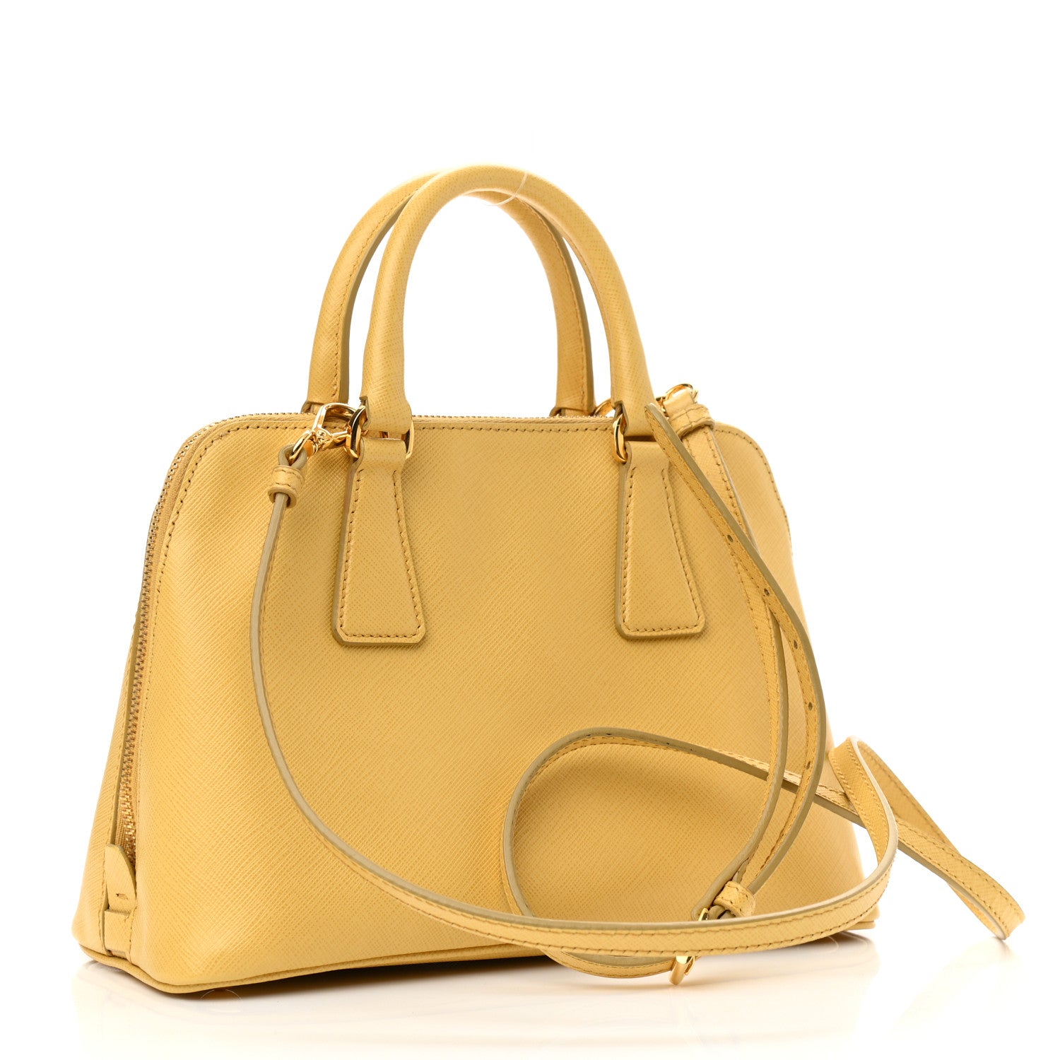 Prada Saffiano Lux Small Promenade Tote Mimosa 3 of 16
