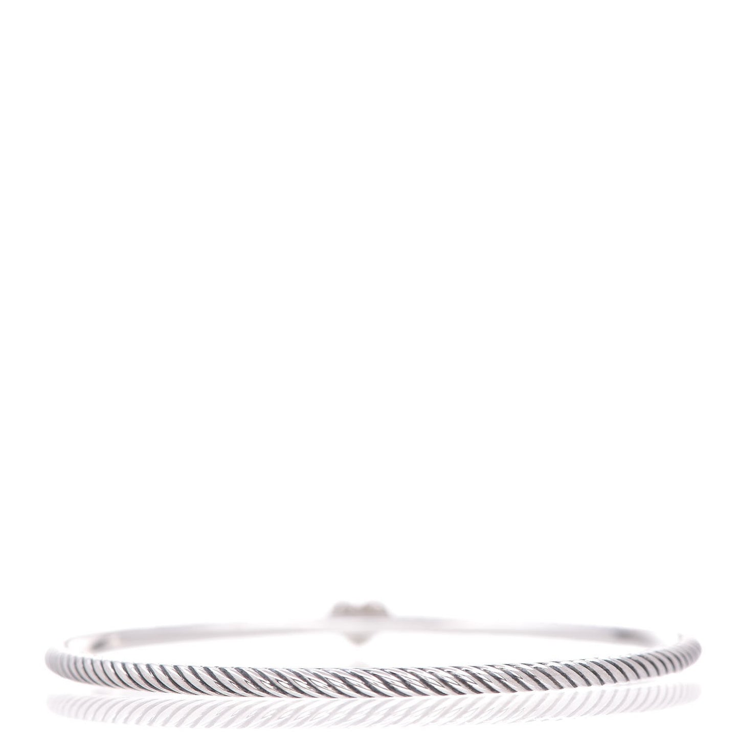 Sterling Silver Diamond Cable Collectibles Heart Bracelet