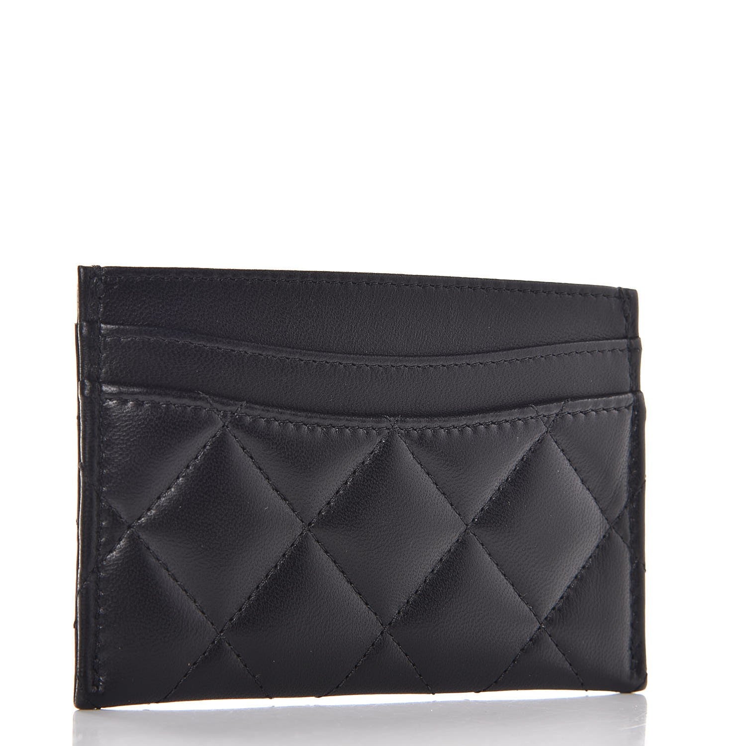 Chanel Lambskin Quilted Card Holder Black 3 of 9