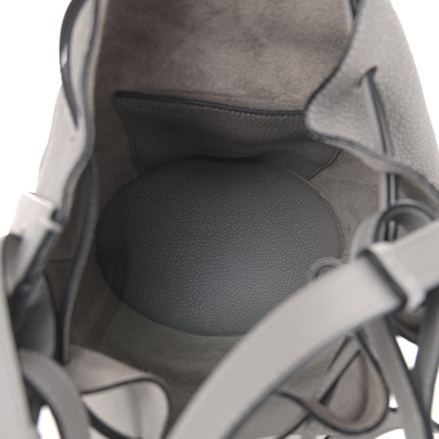 Calfskin Medium Balloon Bucket Bag Smoke