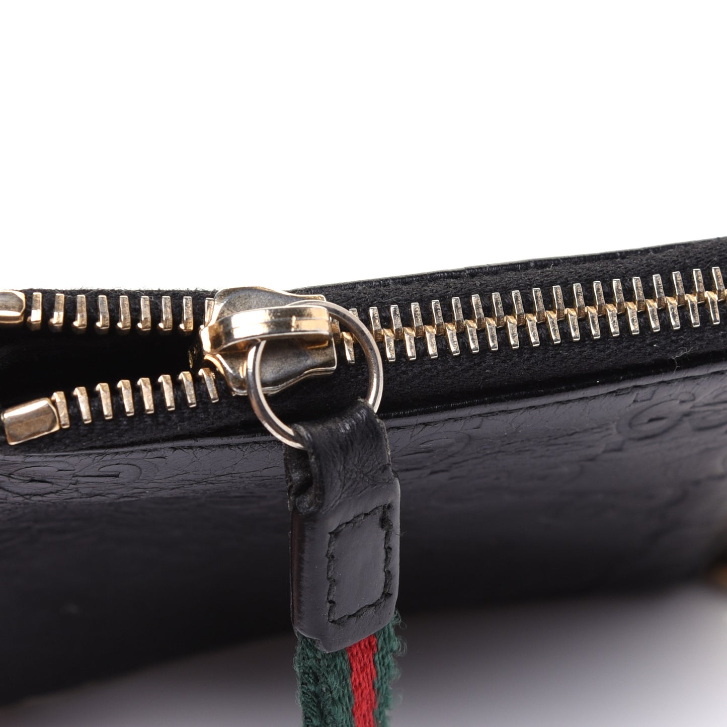 Guccissima Zip Around Coin Purse Wallet Black