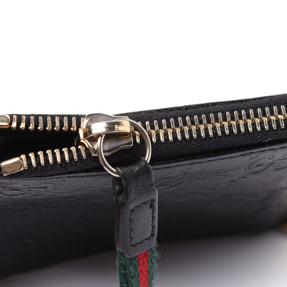 Gucci Guccissima Zip Around Coin Purse Wallet Black 11 of 13