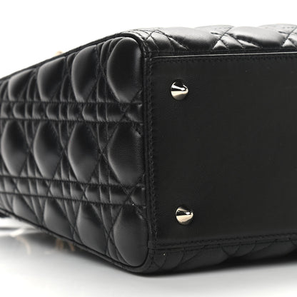 Christian Dior Lambskin Cannage Medium Lady Dior Black 7 of 8