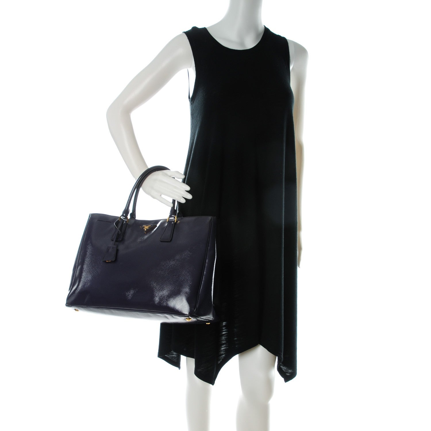 Prada Saffiano Vernice Large Tote Uva 2 of 9