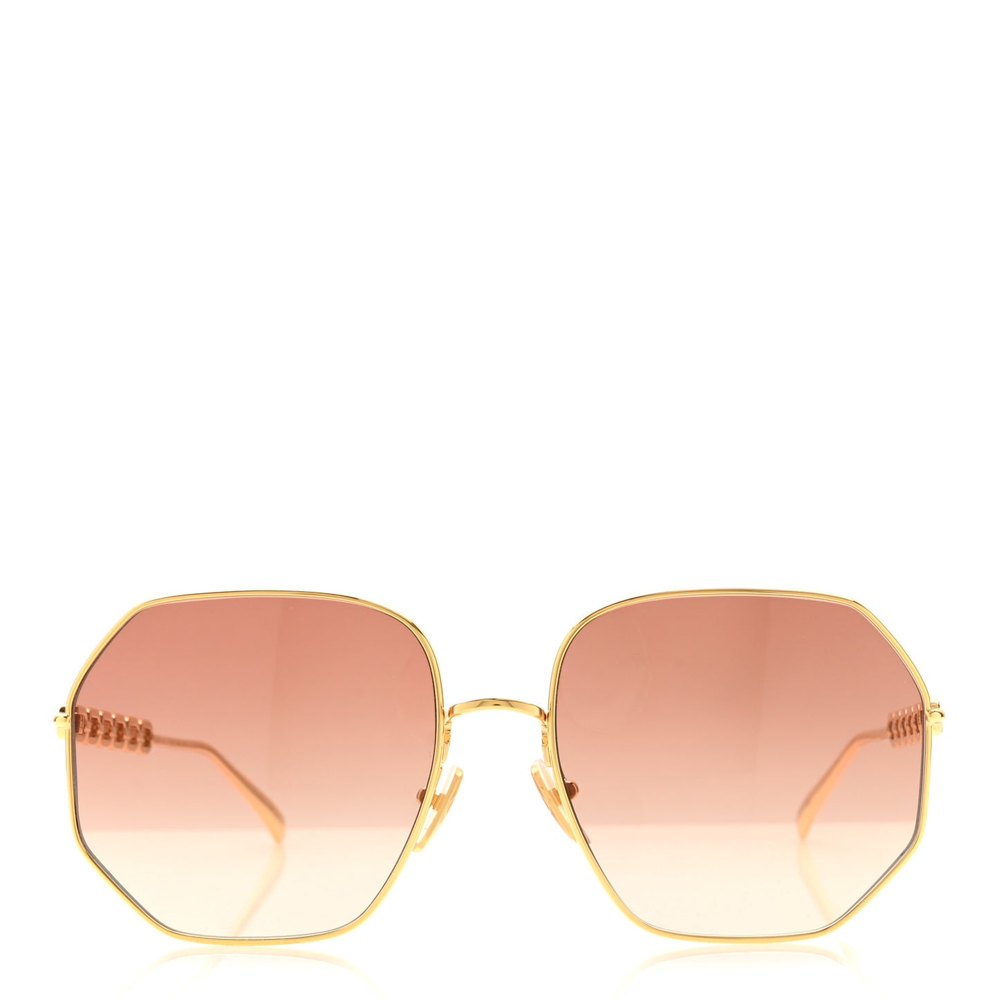 Metal My LV Chain Round Sunglasses Z1650W Gold
