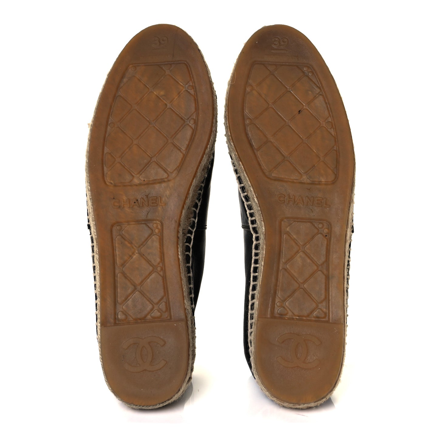 Lambskin CC Espadrilles 39 Black
