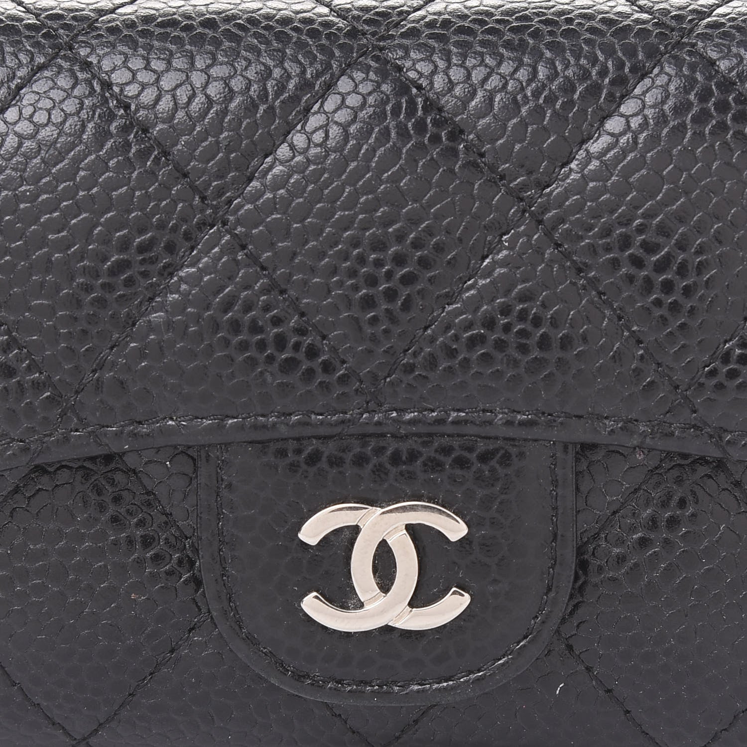 Chanel Caviar Quilted Flap Card Holder Black 9 of 10