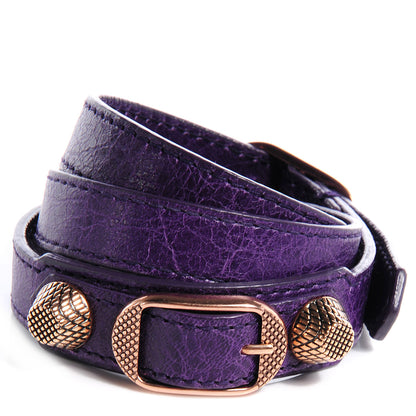 Balenciaga Agneau Giant 12 Rose Gold Hardware Triple Tour Bracelet M Violet 1 of 8