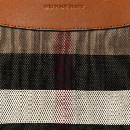Burberry Mega Check Peyton Crossbody Clutch Bag Saddle Brown 8 of 10