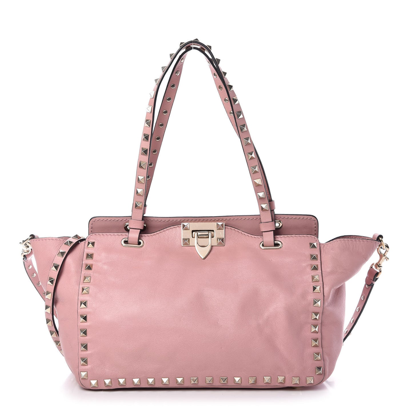 Vitello Small Rockstud Tote Pop Gardenia
