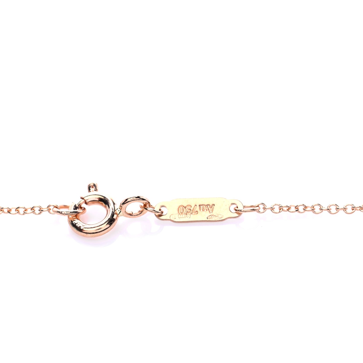 18K Rose Gold Diamond Medium Ampersand Pendant Necklace