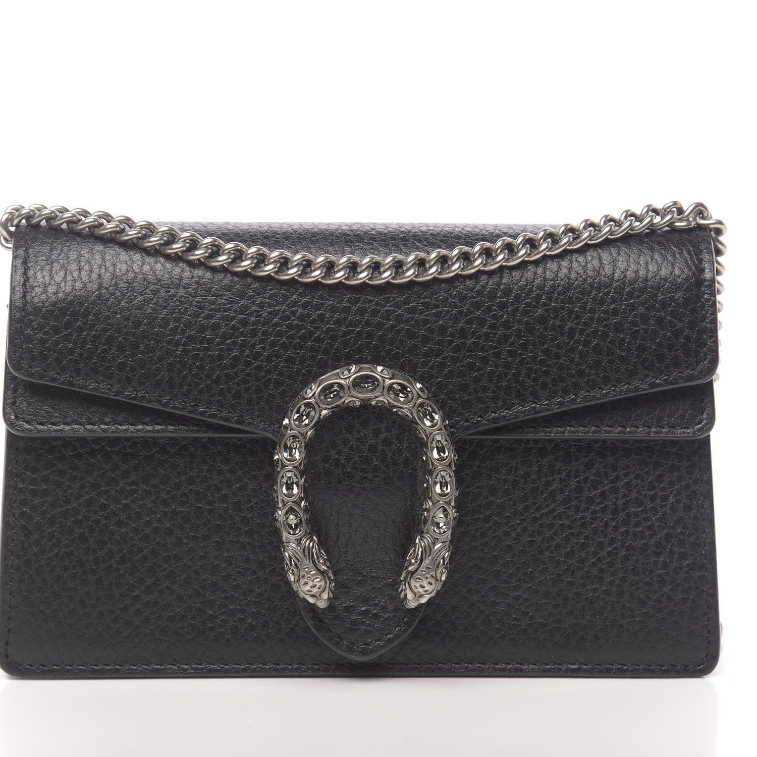 Gucci Calfskin Super Mini Dionysus Shoulder Bag Black 9 of 10