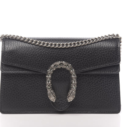 Gucci Calfskin Super Mini Dionysus Shoulder Bag Black 9 of 10