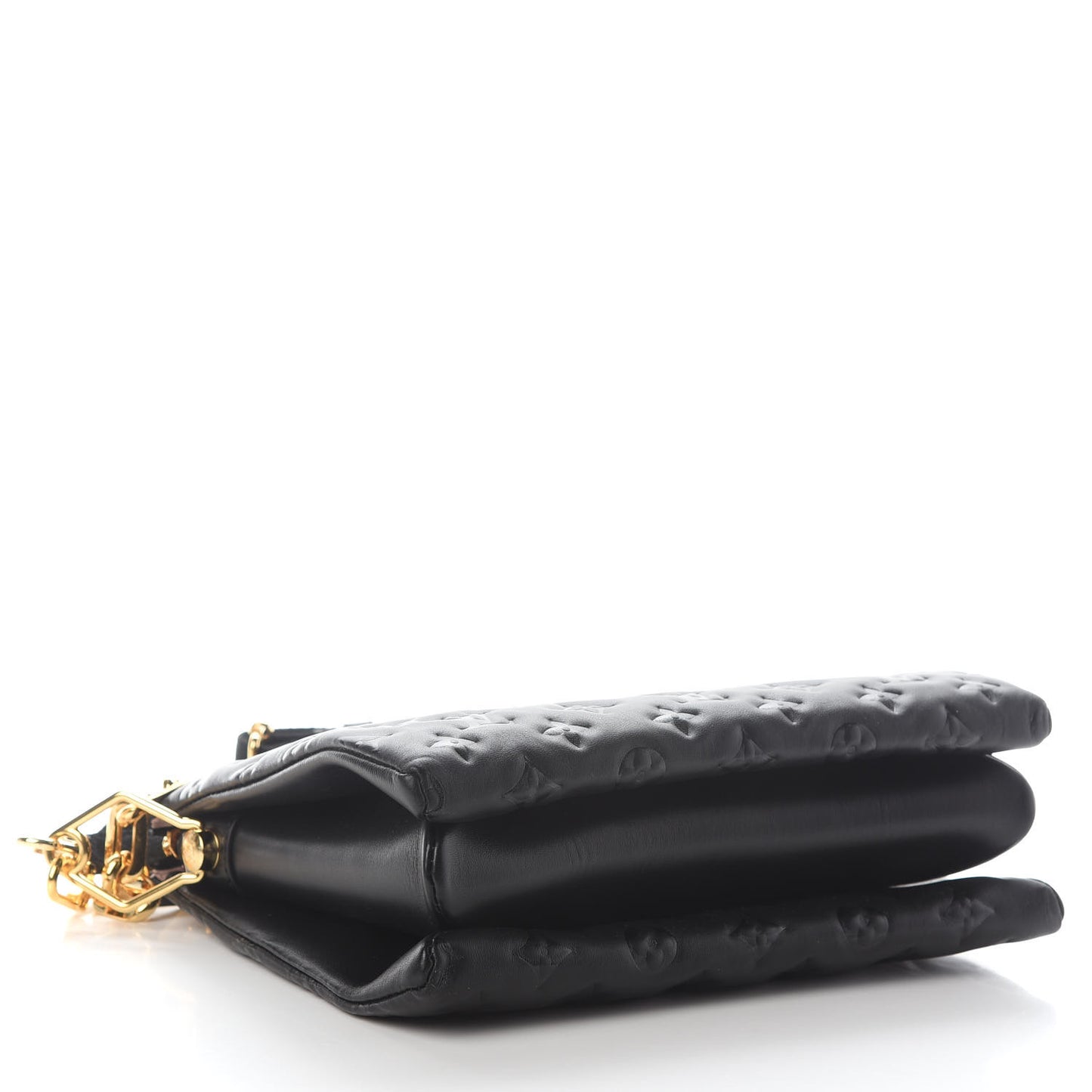Lambskin Embossed Monogram Coussin PM Black
