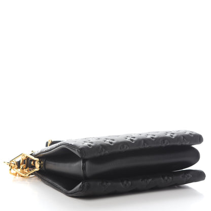 Louis Vuitton Lambskin Embossed Monogram Coussin PM Black 4 of 9