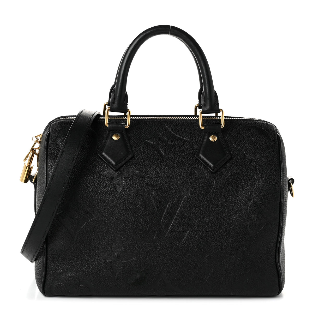 Louis Vuitton Empreinte Monogram Giant Speedy Bandouliere 25 Black 1 of 11
