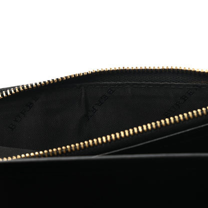 Burberry Calfskin Horseferry Check Porter Continental Wallet Black 9 of 9