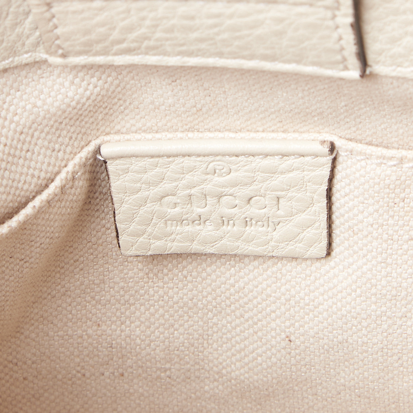 Gucci Calfskin Mini Bamboo Shopper Tote Off White 8 of 8